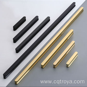 Aluminum Pull Gold Black Copper Long Wardrobe Handles